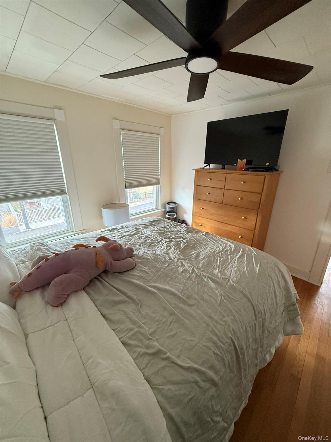 22 Church Street Beacon, NY 12508 - Photo 20 of 25 a bedroom with a bed and a flat screen tv