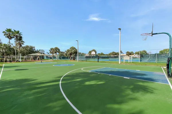 a view of a basketball court