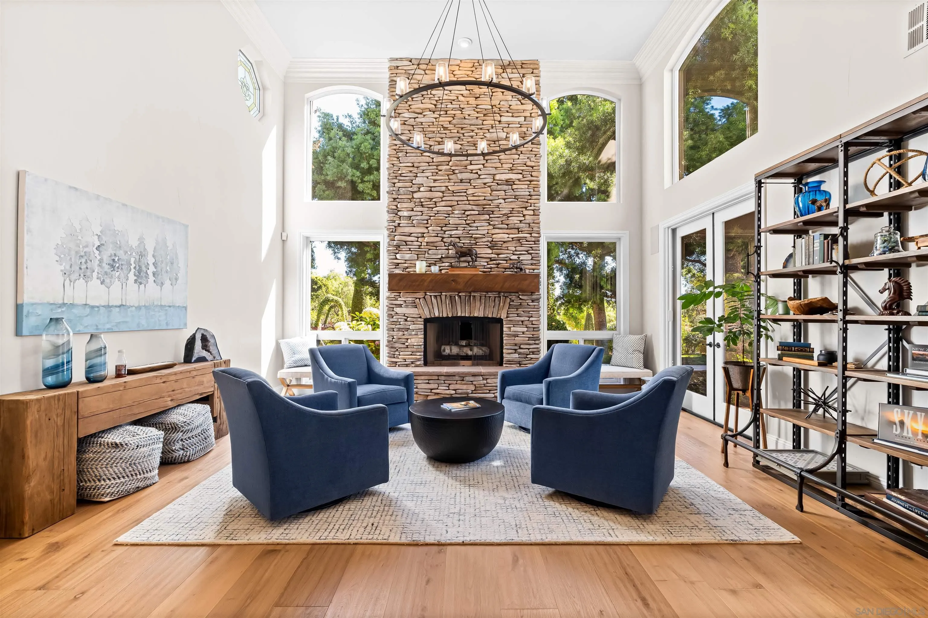 301 Cantle Lane Encinitas, CA 92024 - Photo 17 of 75 a living room with furniture and a fireplace