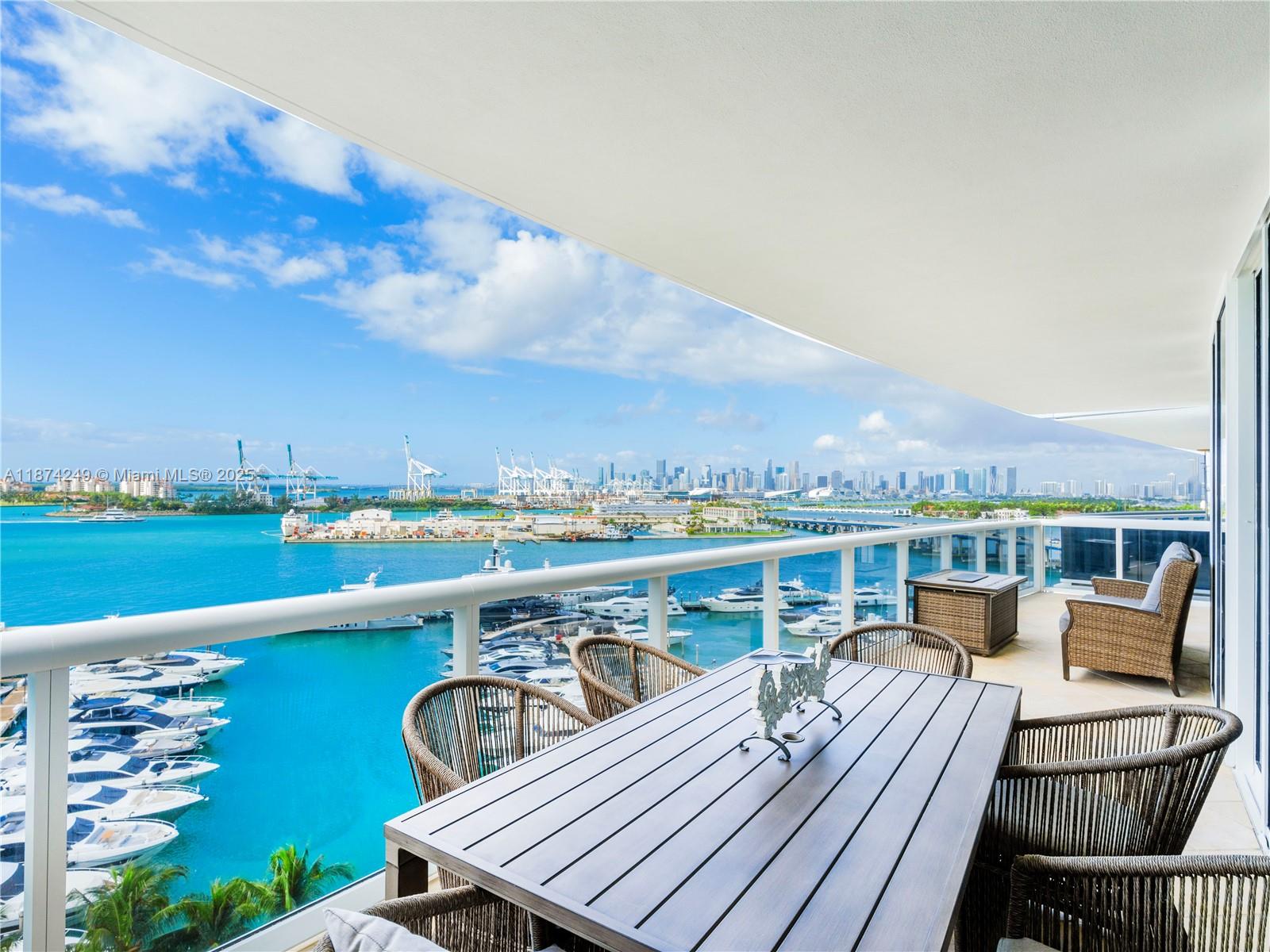 a view of a balcony with city view