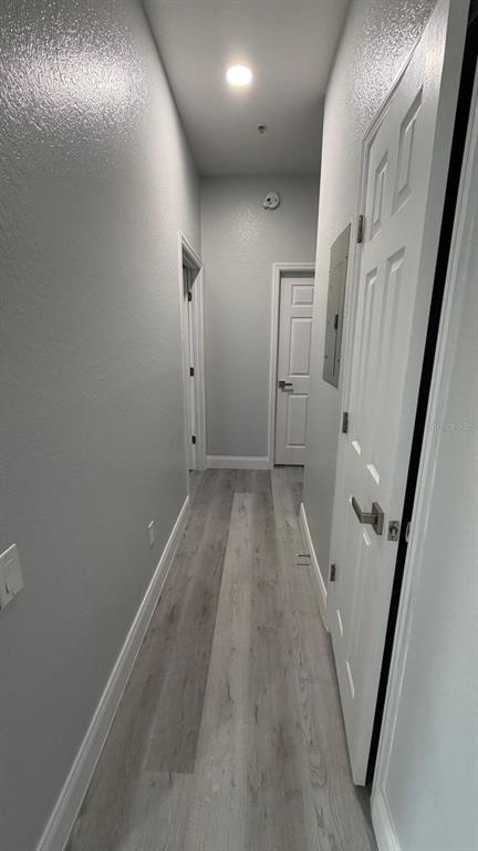 13584 Turtle Marsh Loop, Unit 113 Orlando, FL 32837 - Photo 13 of 29 wooden floor in an empty room with a mirror