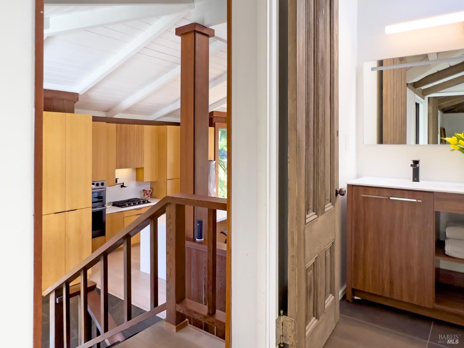 16620 Guernewood Road Guerneville, CA 95446 - Photo 18 of 68 Upstairs from the kitchen there are two large bedrooms with a full bath, jack and jill sink.