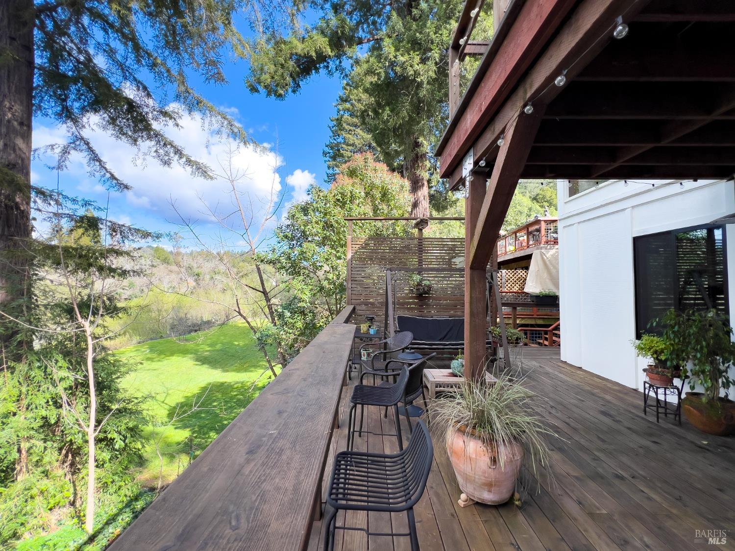 16620 Guernewood Road Guerneville, CA 95446 - Photo 30 of 68 Second, middle deck with free standing BBQ and VIEWS !