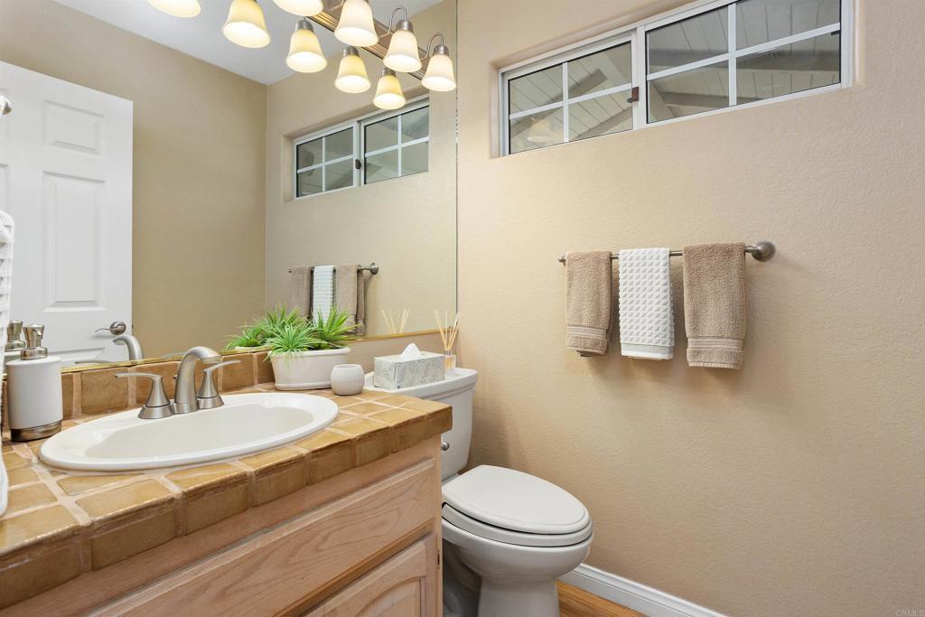 2614 Secret Lake Lane Fallbrook, CA 92028 - Photo 17 of 60 a bathroom with a sink and a mirror