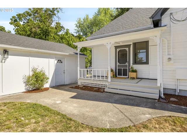 a view of a house with a patio