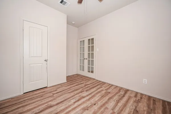 an empty room with a window