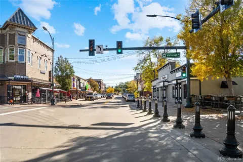 a front view of a building and a street