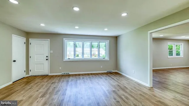 a view of a wooden deck