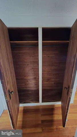 a view of wooden door