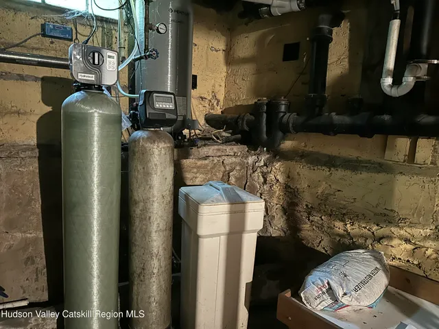 a close view of water heater room