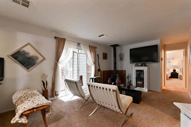 a view of a closet with storage