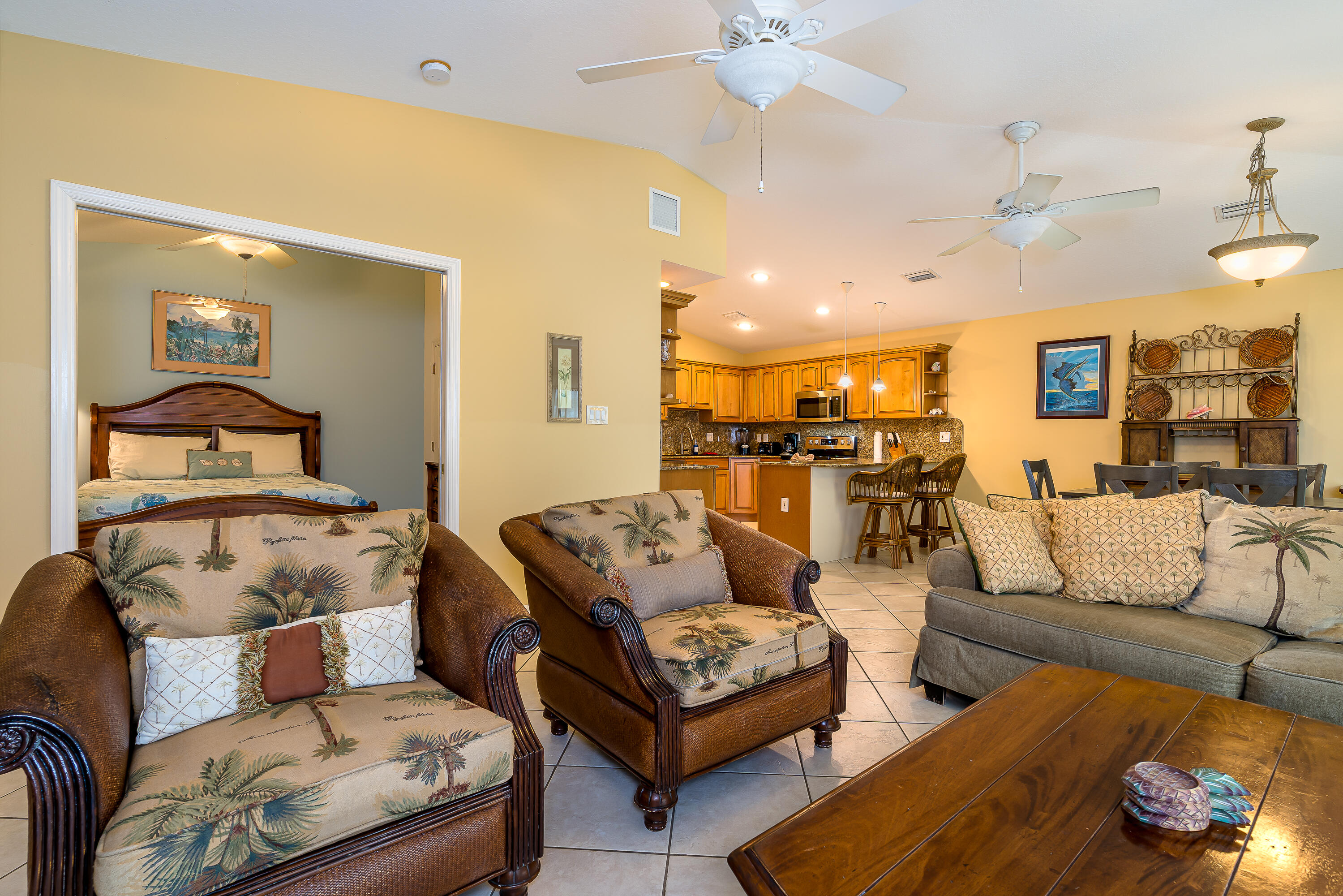 260 Sadowski Causeway Key Colony Beach, FL 33051 - Photo 14 of 50 a living room with furniture and a chandelier