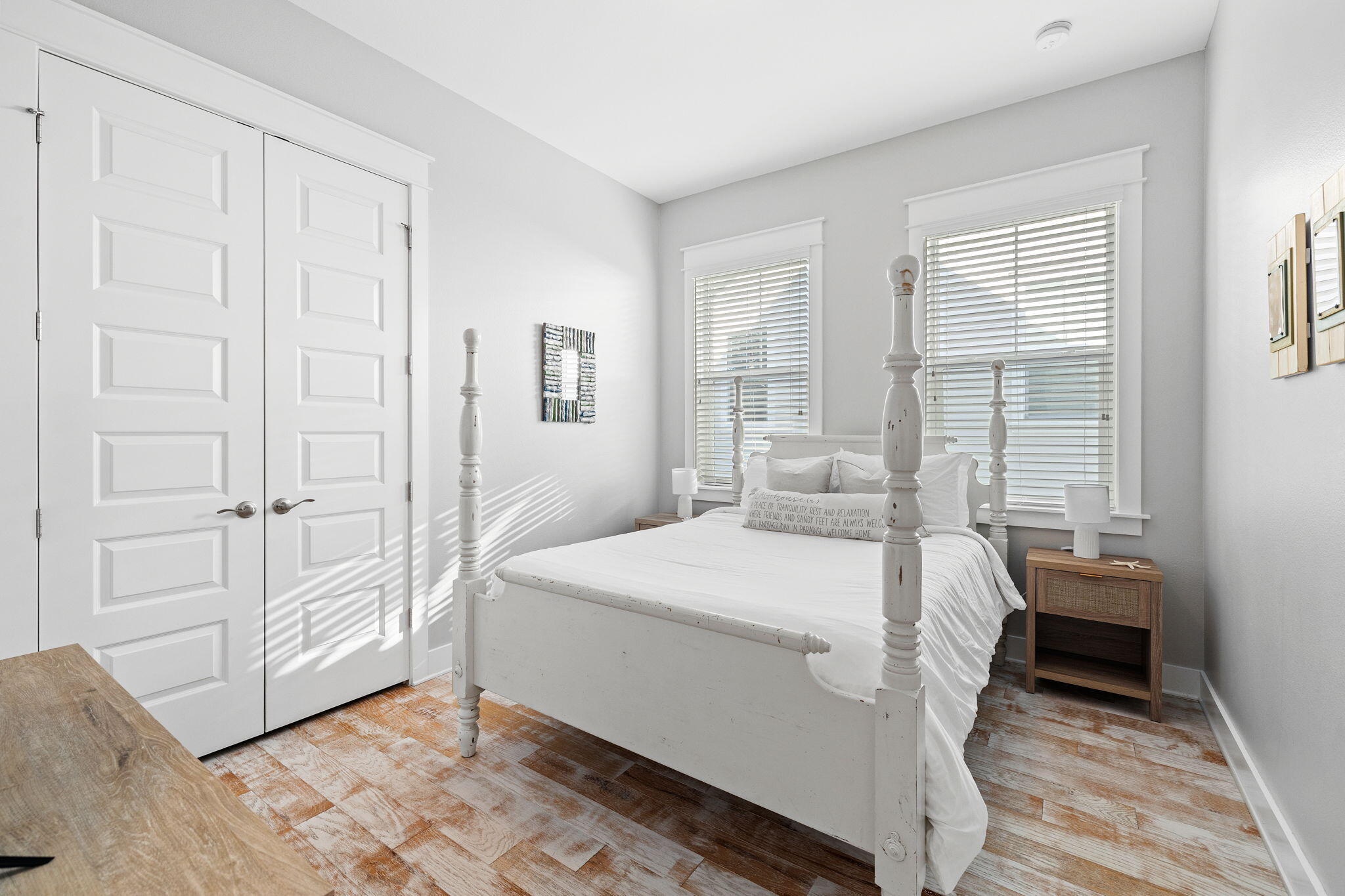 223 Milestone Dr Inlet Beach, Unit B Inlet Beach, FL 32461 - Photo 23 of 58 a bedroom with a bed and a window