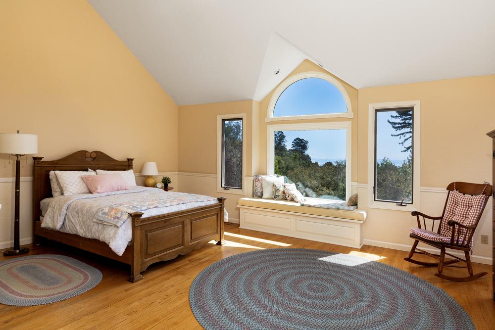 223 Nehf Lane Soquel, CA 95073 - Photo 14 of 34 a bedroom with a bed and a view of bedroom