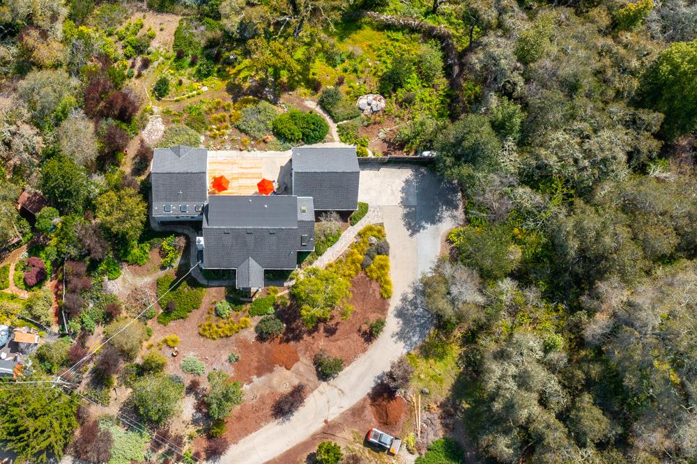 223 Nehf Lane Soquel, CA 95073 - Photo 30 of 34 an aerial view of house with yard and mountain view in back