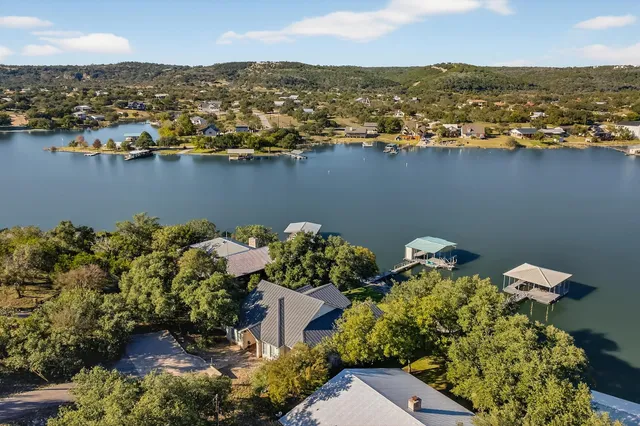 an aerial view of multiple house