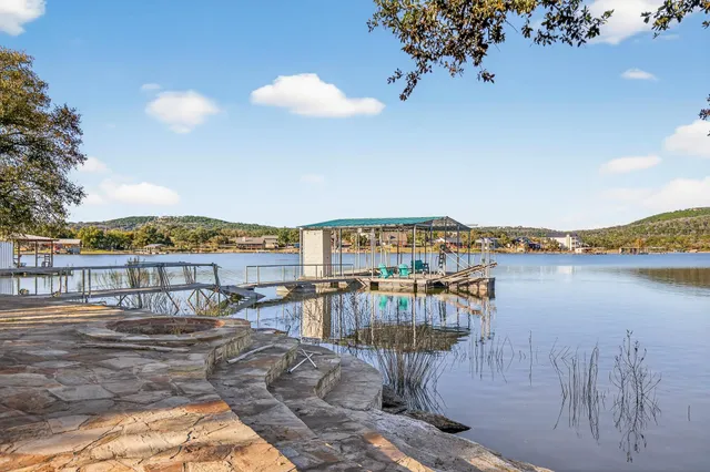 a view of a lake with outdoor space