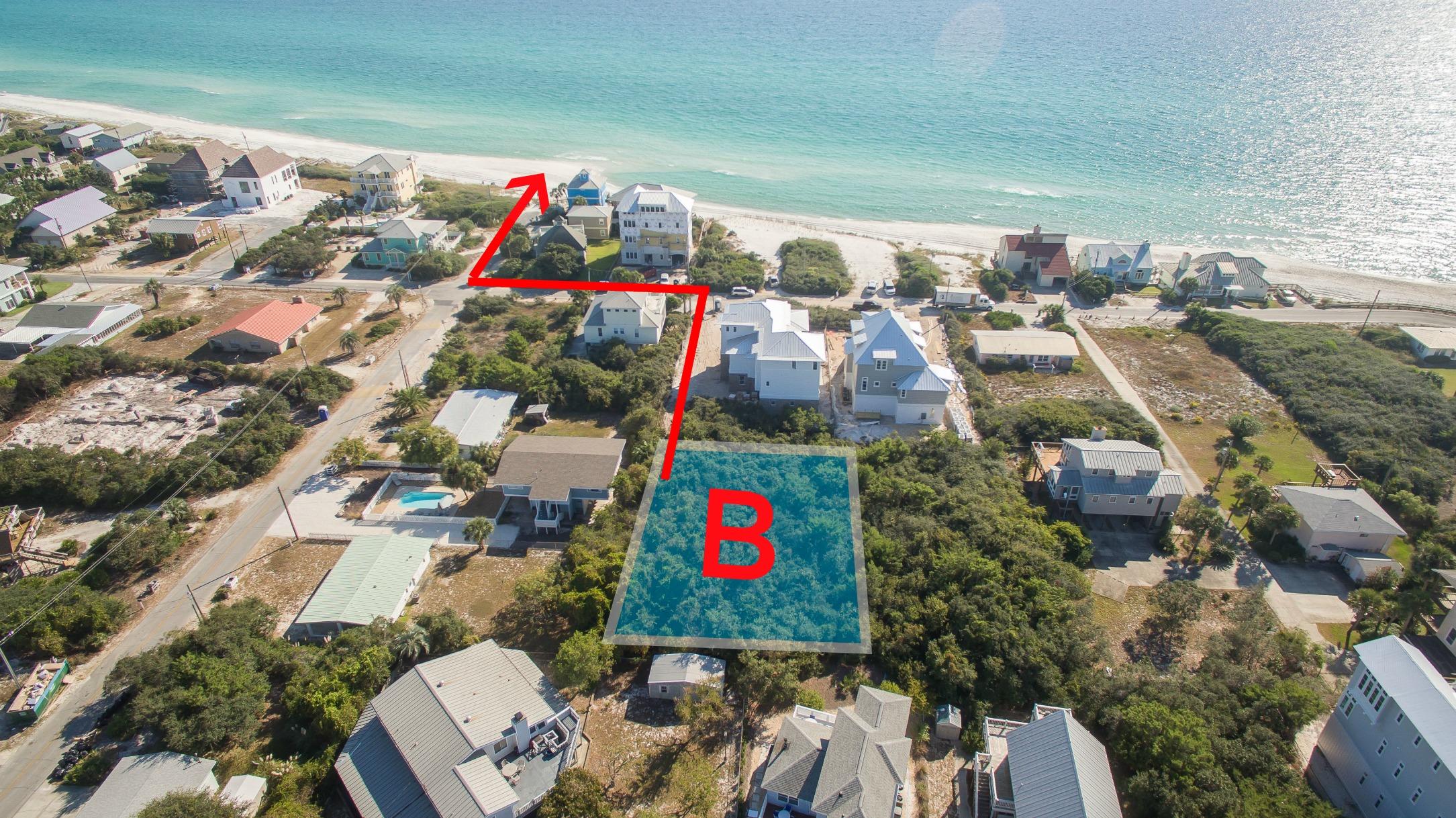 an aerial view of multiple house