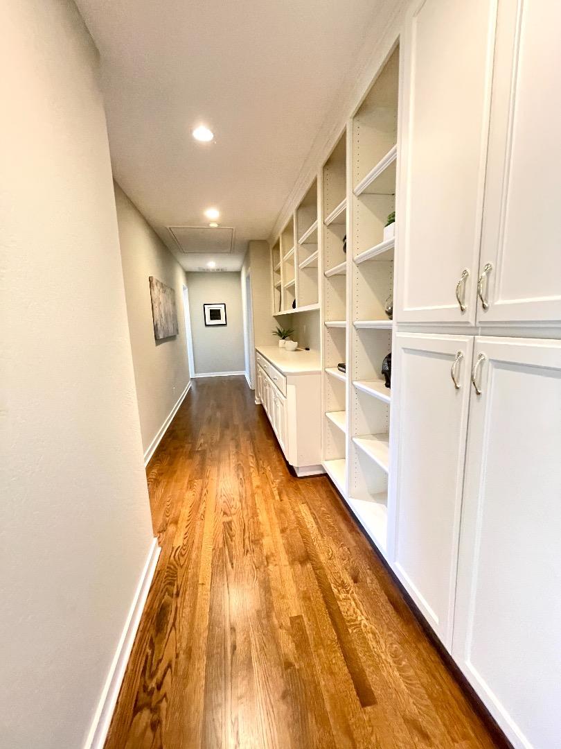 2516 Bailey Avenue San Jose, CA 95128 - Photo 27 of 54 a view of a kitchen with wooden floor and staircase