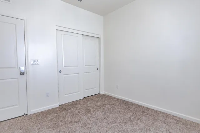 an empty room with a window