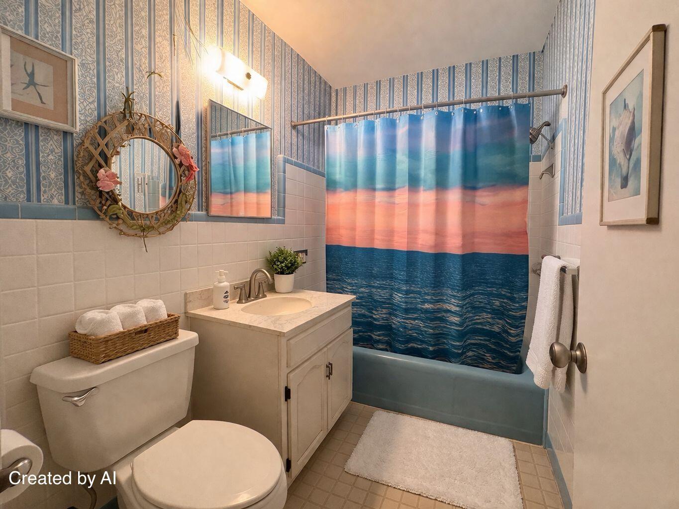 110 East Ridge Road Islamorada, FL 33036 - Photo 24 of 30 a bathroom with a toilet sink and mirror