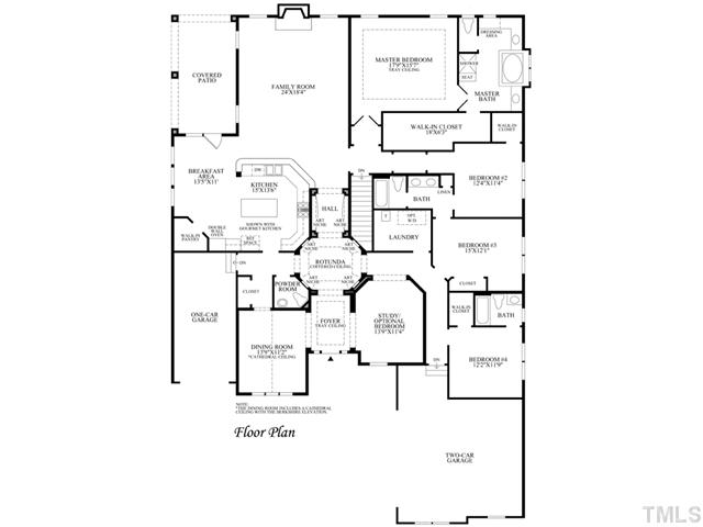 1017 Keith Road Wake Forest, NC 27587 - Photo 2 of 4 Fabulous 4-bedroom, 3.5 bath ranch home! Lots of great workspace in the kitchen, main floor study, 3-car garage and opportunity to add second floor space! Still time to choose your own features and finishes! (Illustration subject to changes)