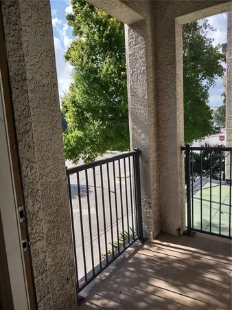 a view of a balcony
