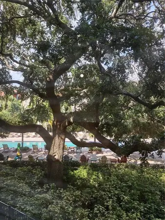 a view of a pathway with a houses