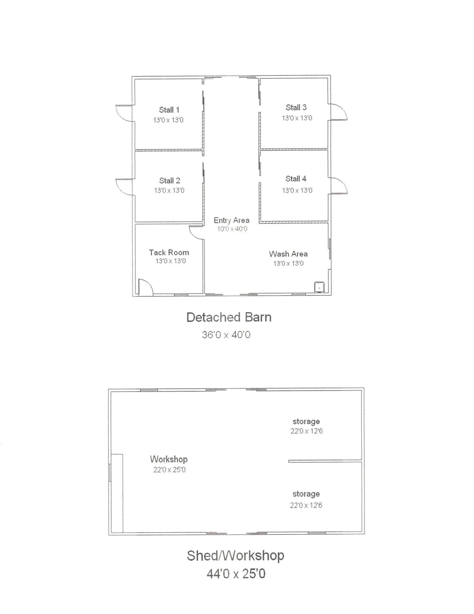 630 Bowman Road Aberdeen, NC 28315 - Photo 59 of 59 360 Bowman Barn and Shed Floor Plan