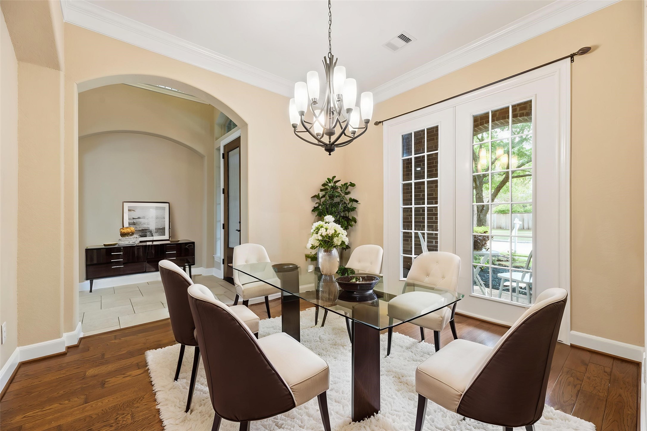 9915 Rochs Hill Court Katy, TX 77494 - Photo 12 of 32 a view of a dining room with furniture window and wooden floor