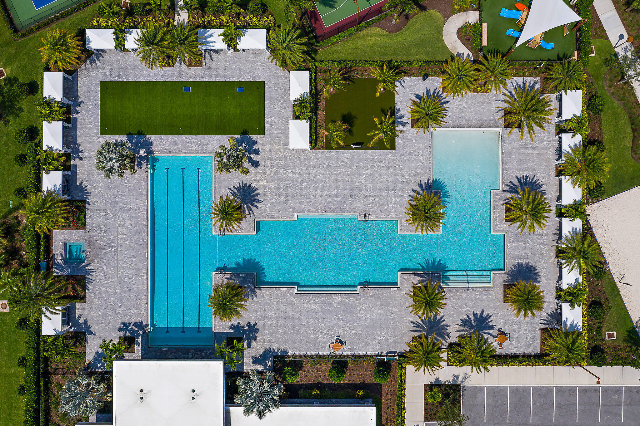 4084 Faraday Way Palm Beach Gardens, FL 33418 - Photo 43 of 43 an aerial view of a house with a garden