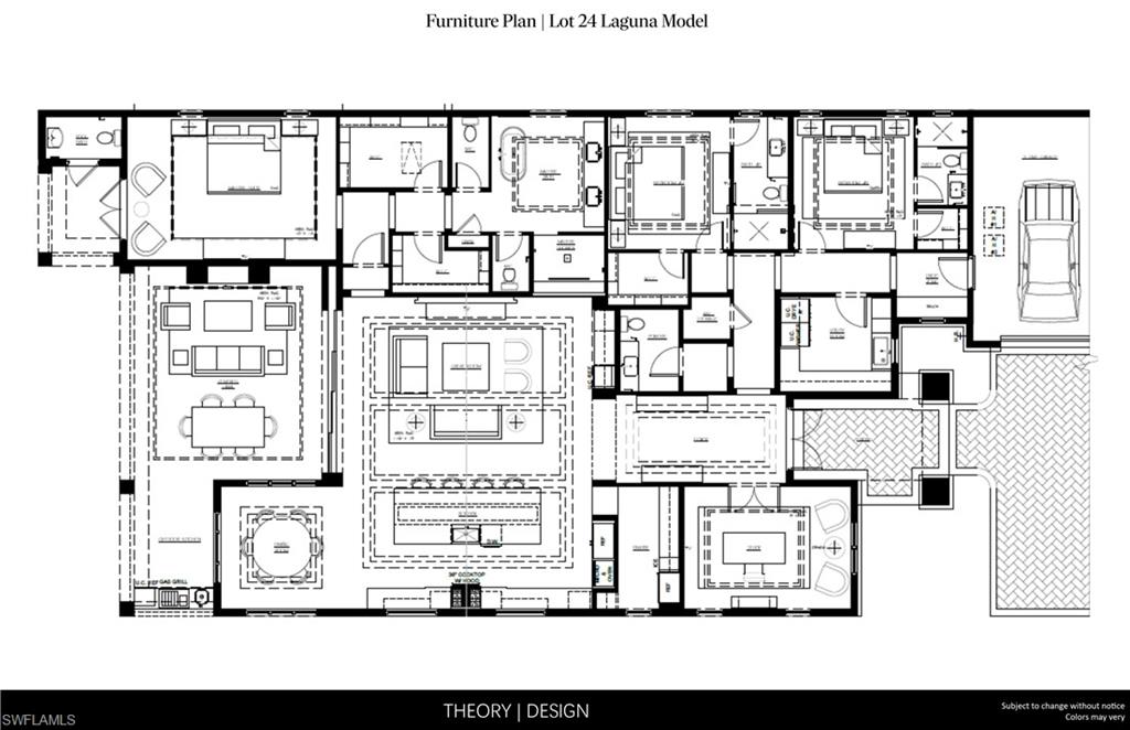 6708 Newport Road Naples, FL 34109 - Photo 43 of 50 a black and white photo of a living room