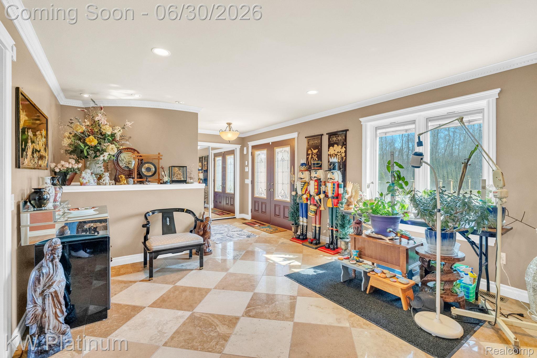 2235 South Lake Shore Road Harbor Beach, MI 48441 - Photo 6 of 99 Spacious entryway featuring checkerboard-patterned tile flooring