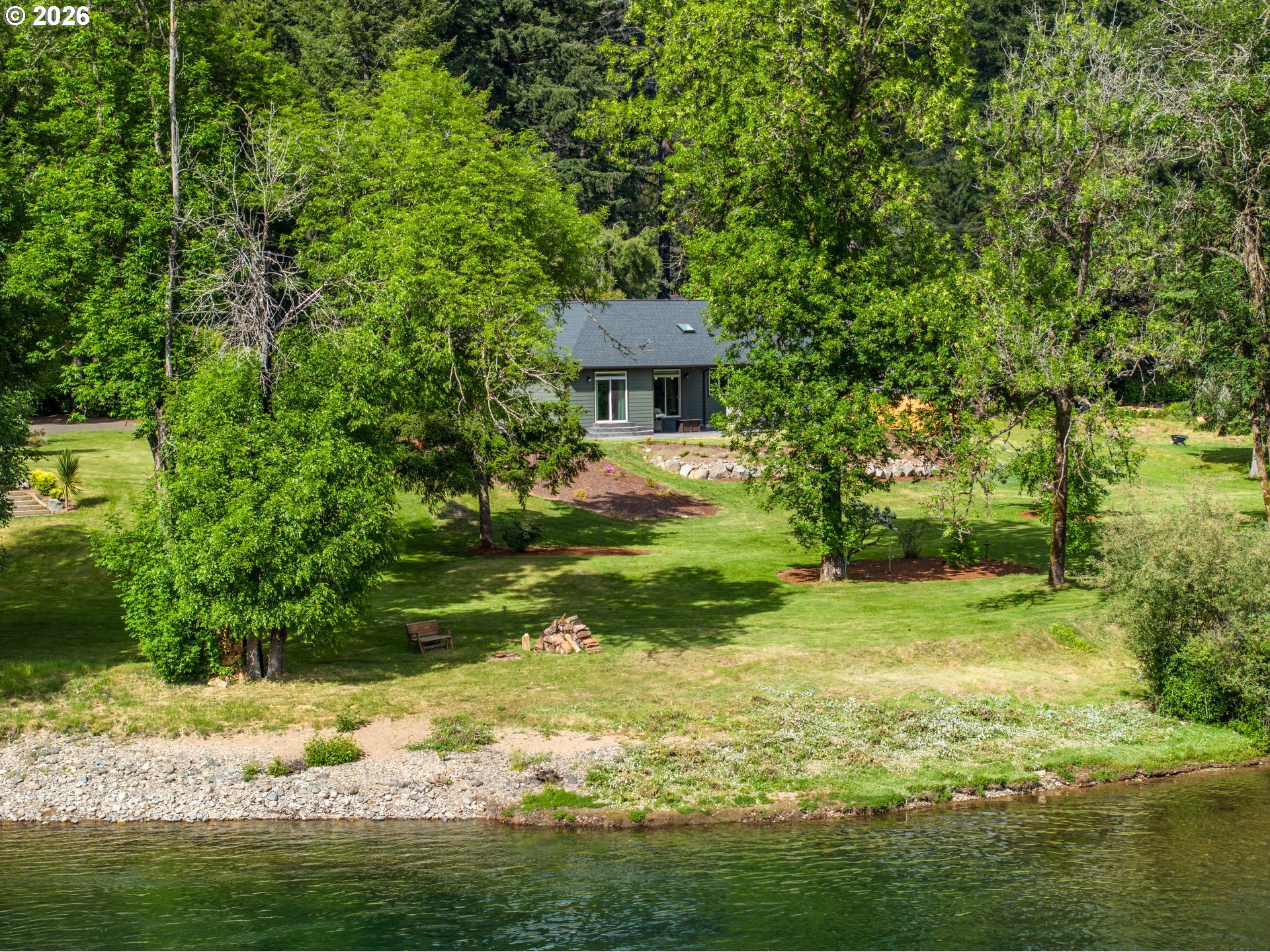 45542 South Gate Creek Road Vida, OR 97488 - Photo 39 of 46 a view of a backyard