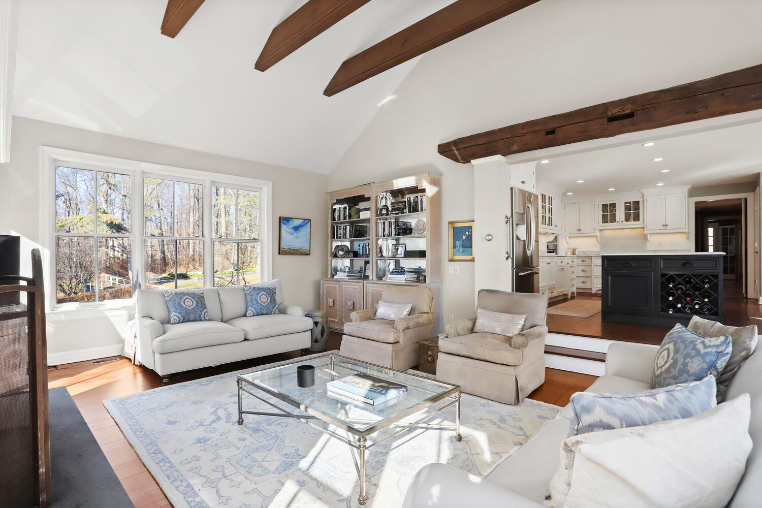 829 Hollow Tree Ridge Road Darien, CT 06820 - Photo 16 of 40 a living room with furniture and a large window