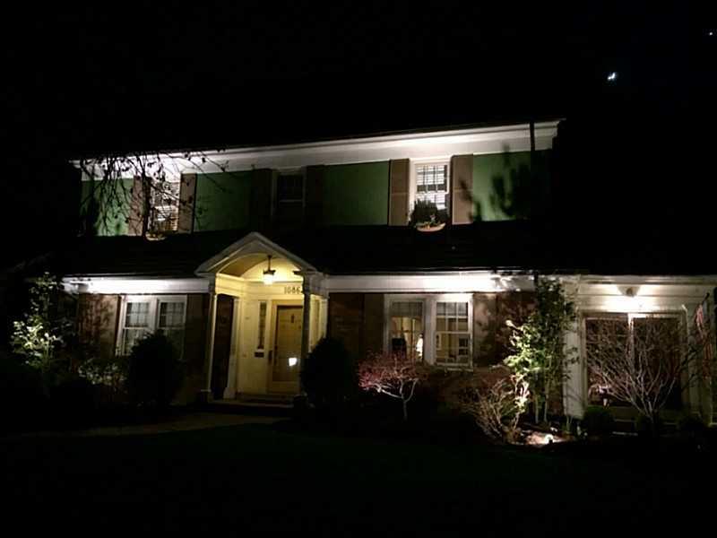 1086 Washington Road Mt. Lebanon, PA 15228 - Photo 25 of 25 Exterior Front. Beautiful landscape lighting