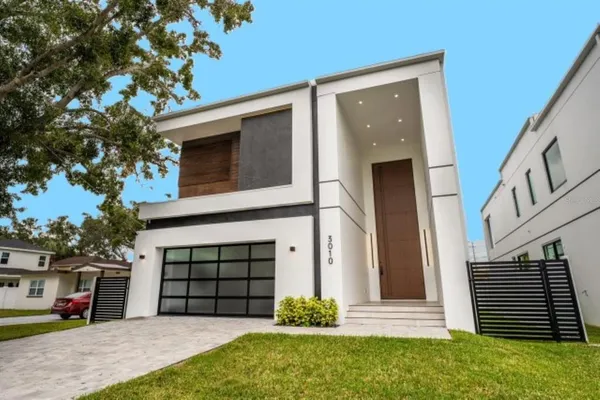 a front view of a house