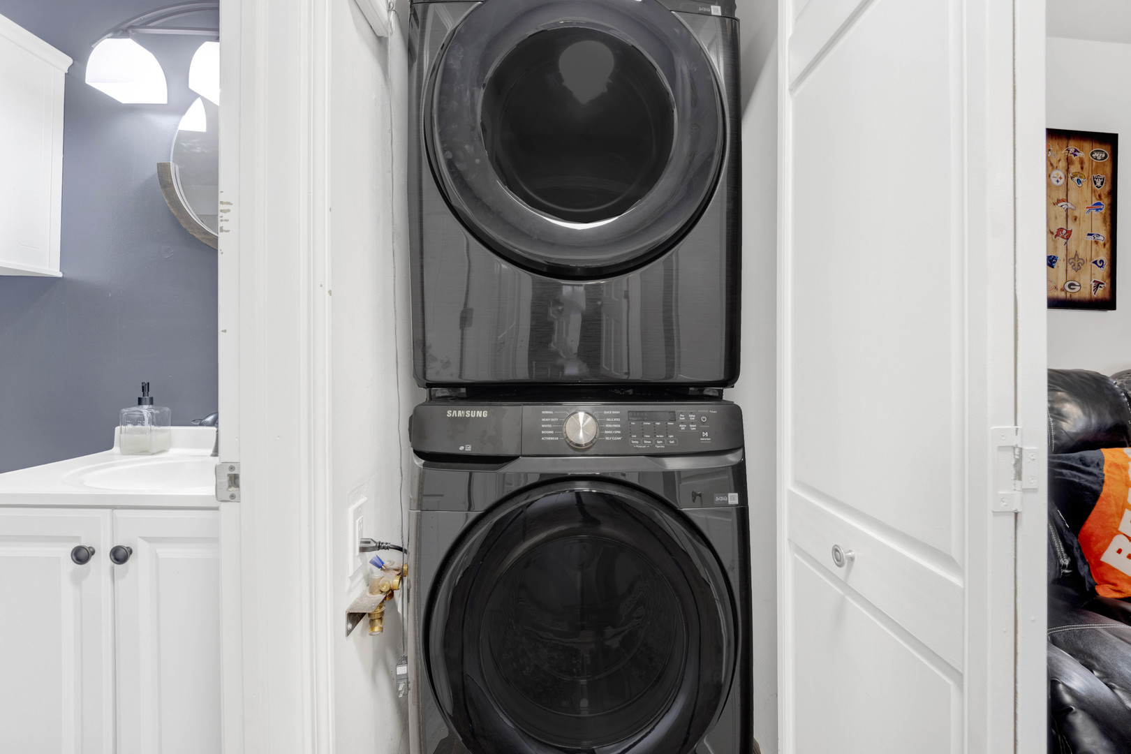 1495 South County Farm Road, Unit 12 Wheaton, IL 60189 - Photo 17 of 22 a close view of a utility room with dryer and washer