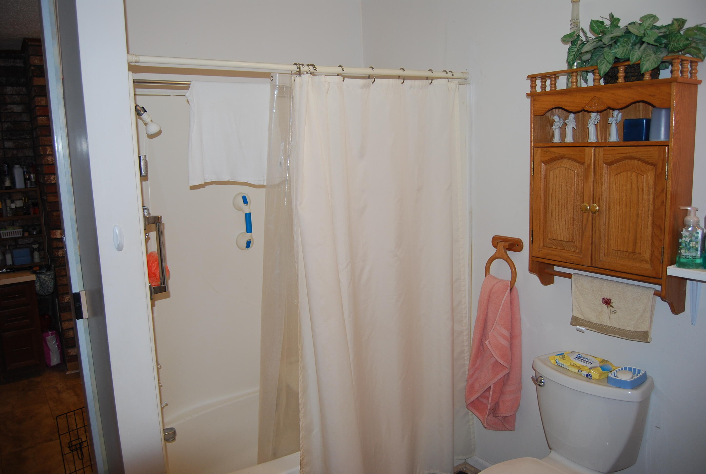 791 Dr Nelson Road DeFuniak Springs, FL 32433 - Photo 23 of 46 a bathroom with a sink and shower curtain