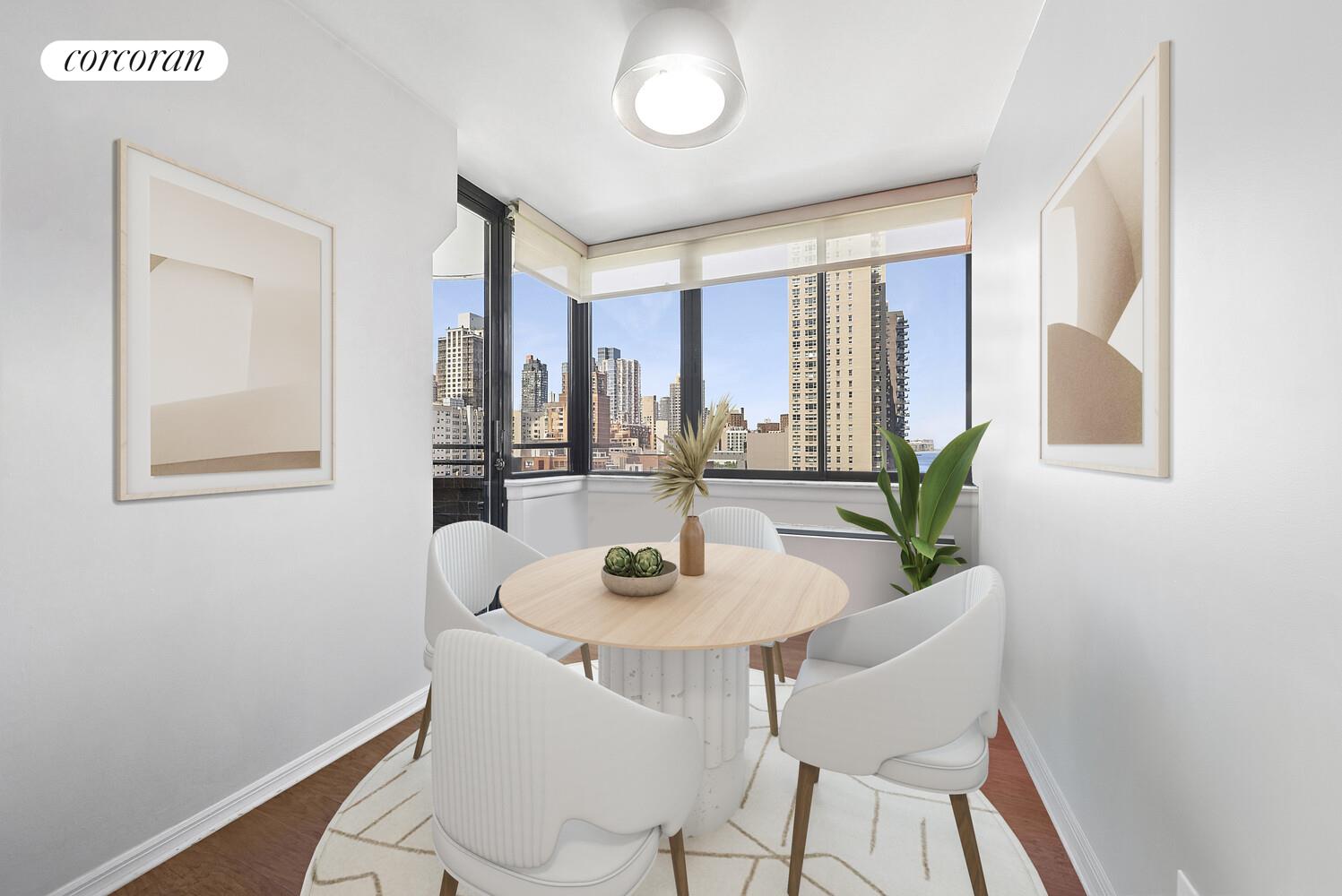 455 East 86th Street, Unit 11AB Manhattan, NY 10028 - Photo 4 of 15 a dining room with furniture and wooden floor