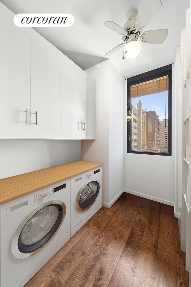455 East 86th Street, Unit 11AB Manhattan, NY 10028 - Photo 8 of 15 a utility room with wooden floor and window
