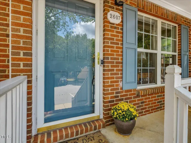 a view of a door and chair