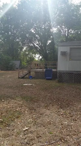 a backyard of a house