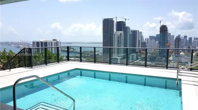 a view of balcony with city view