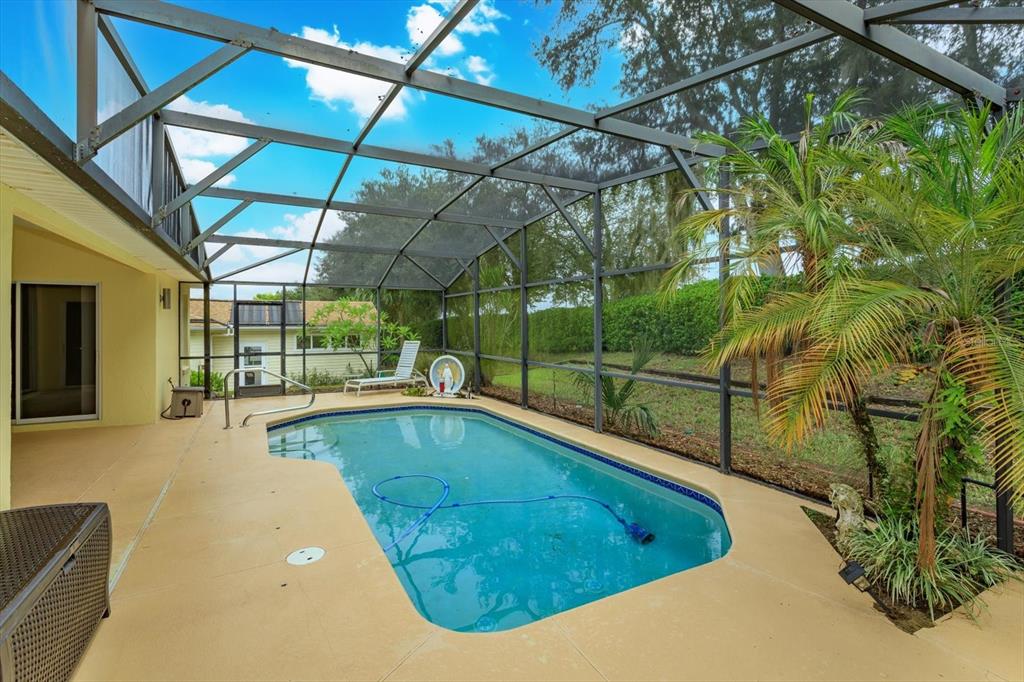 5151 Indian Ocean Loop Tavares, FL 32778 - Photo 3 of 28 a view of a swimming pool with a patio and yard from a tub