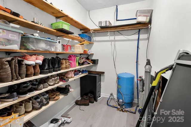 a view of storage and utility room