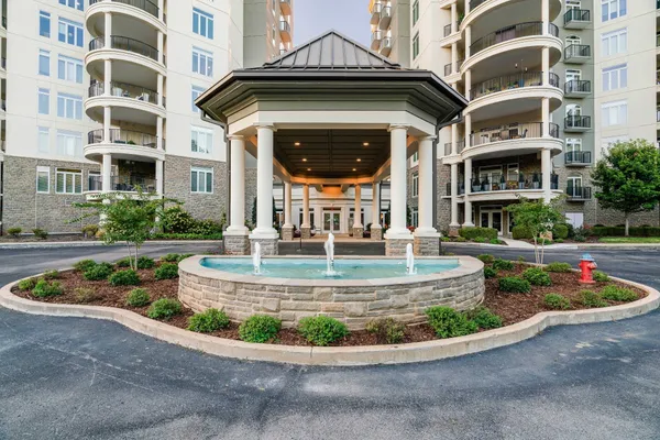 a view of building with an outdoor space and entryway