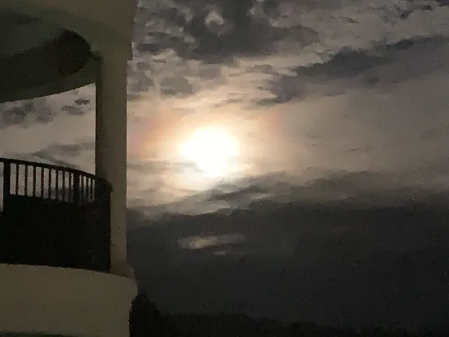 a view of balcony and mountain view