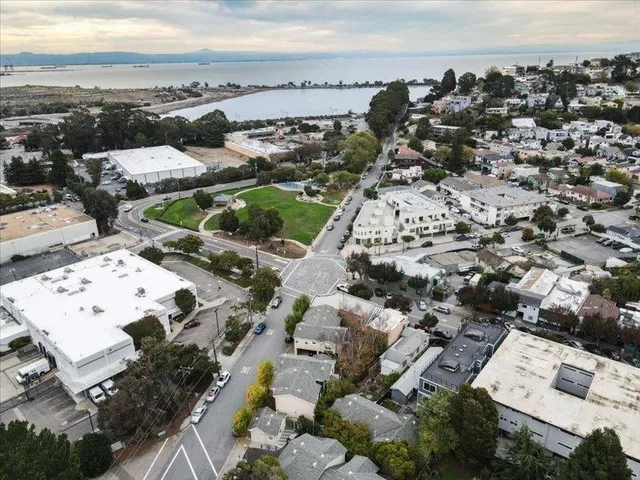 an aerial view of multiple house
