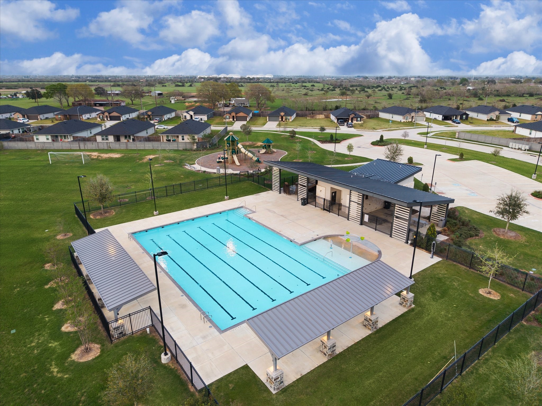 1237 Waterside Trace Sealy, TX 77474 - Photo 18 of 18 an aerial view of a house with a ocean view